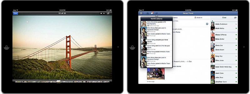 Facebook estrena aplicación en el iPad con casi dos años de retraso