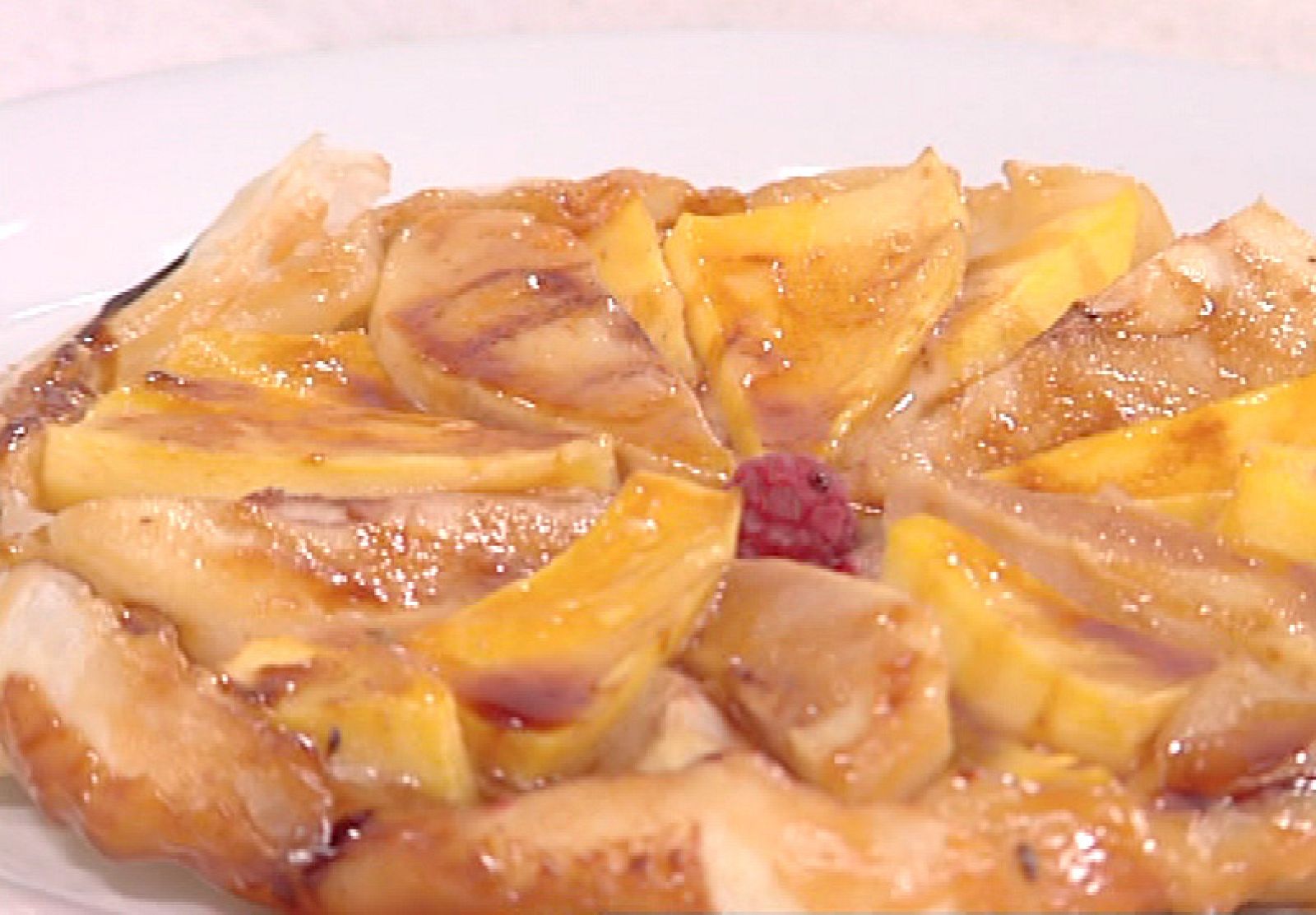 Tarta 'Tatin' de pera y mango (14/10/2011)