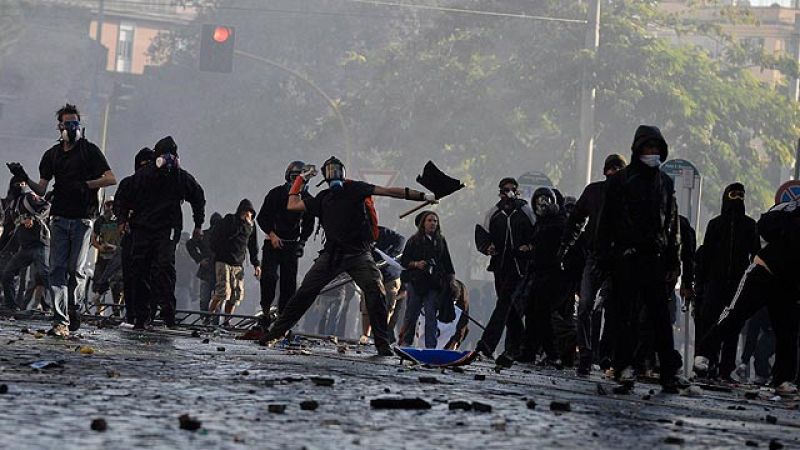 Los disturbios en Roma manchan las protestas de los indignados en Europa