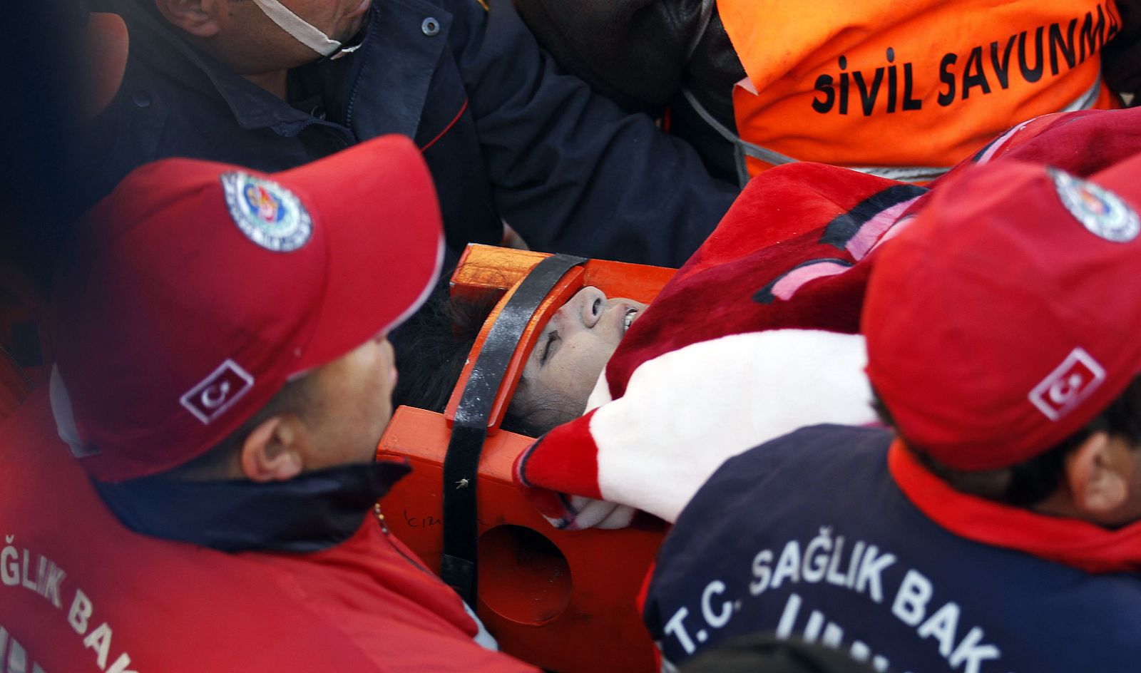 Gul Karacoban, en el momento de su rescate