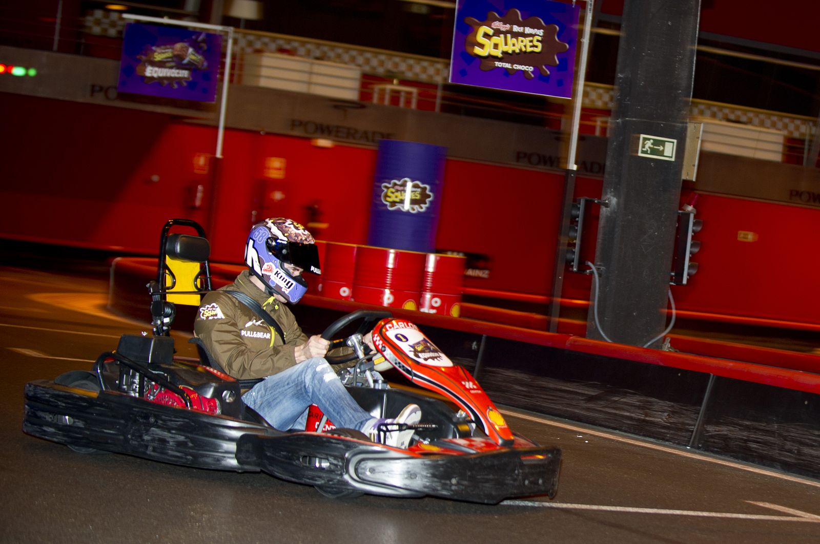 Nico Terol, campeón del Mundo de 125cc, durante la competición de karting.