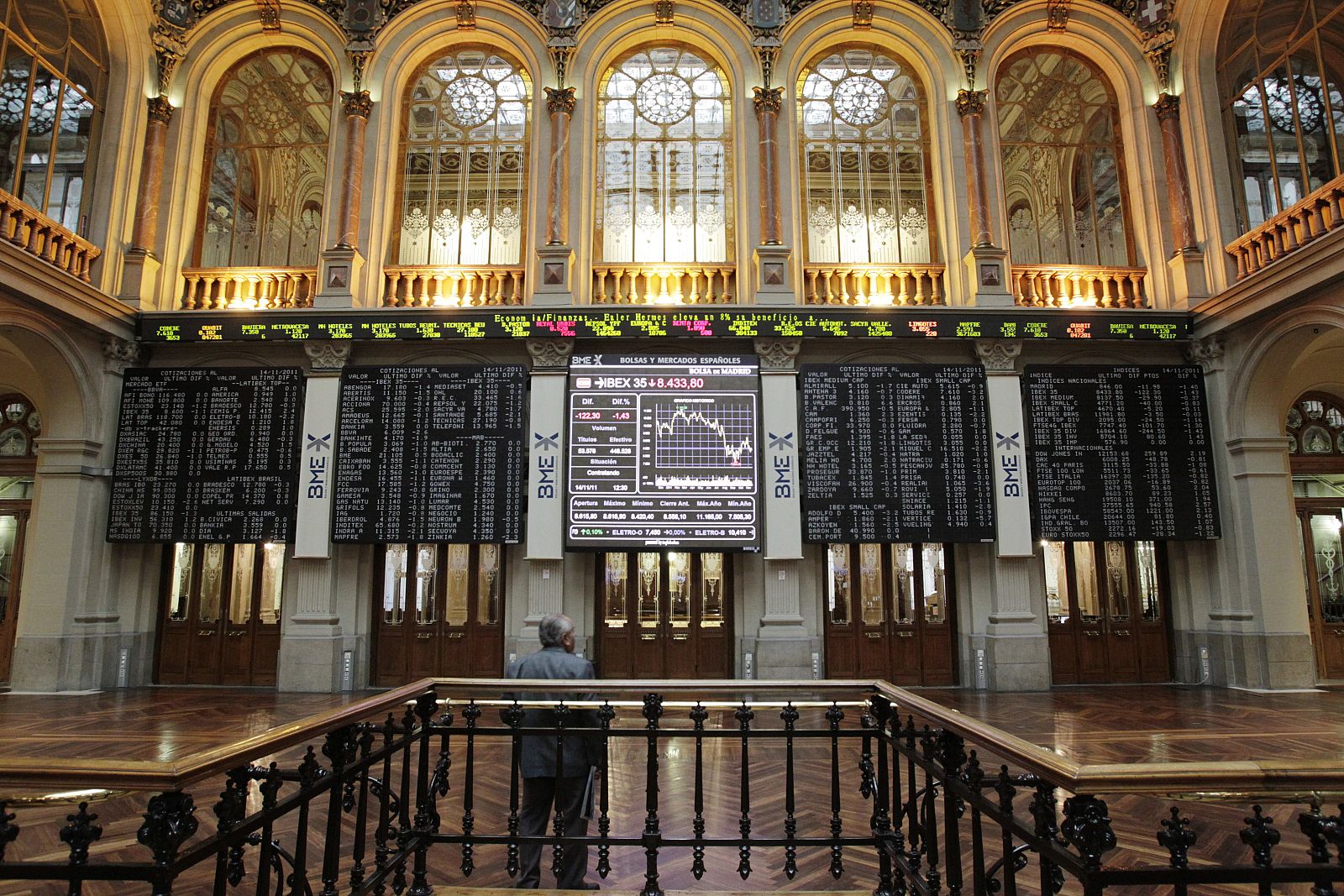 Imagen del interior del Palacio de la Bolsa de Madrid