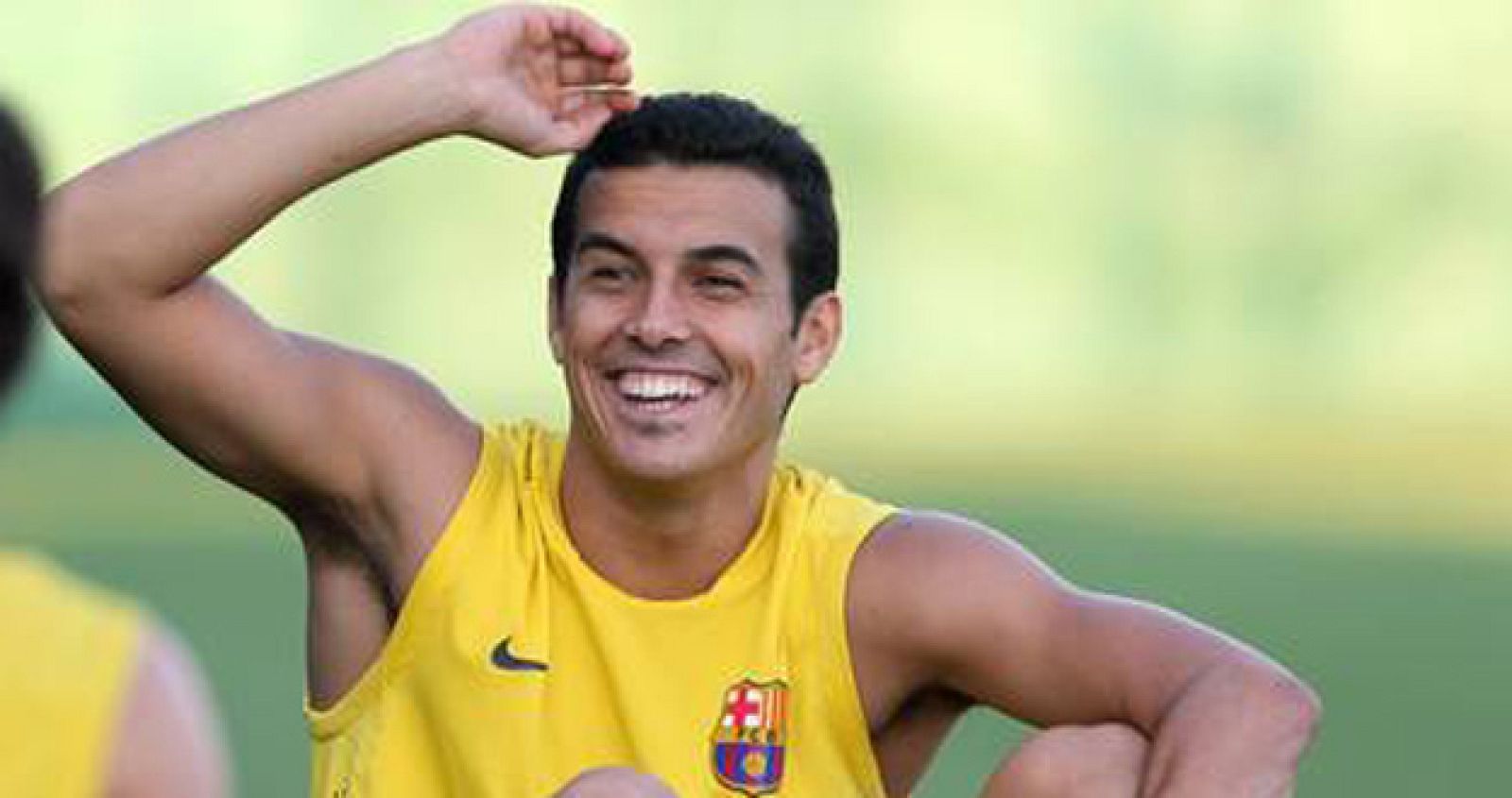 El jugador del Barcá Pedro Rodríguez ha vuelto a entrenar con el grupo.