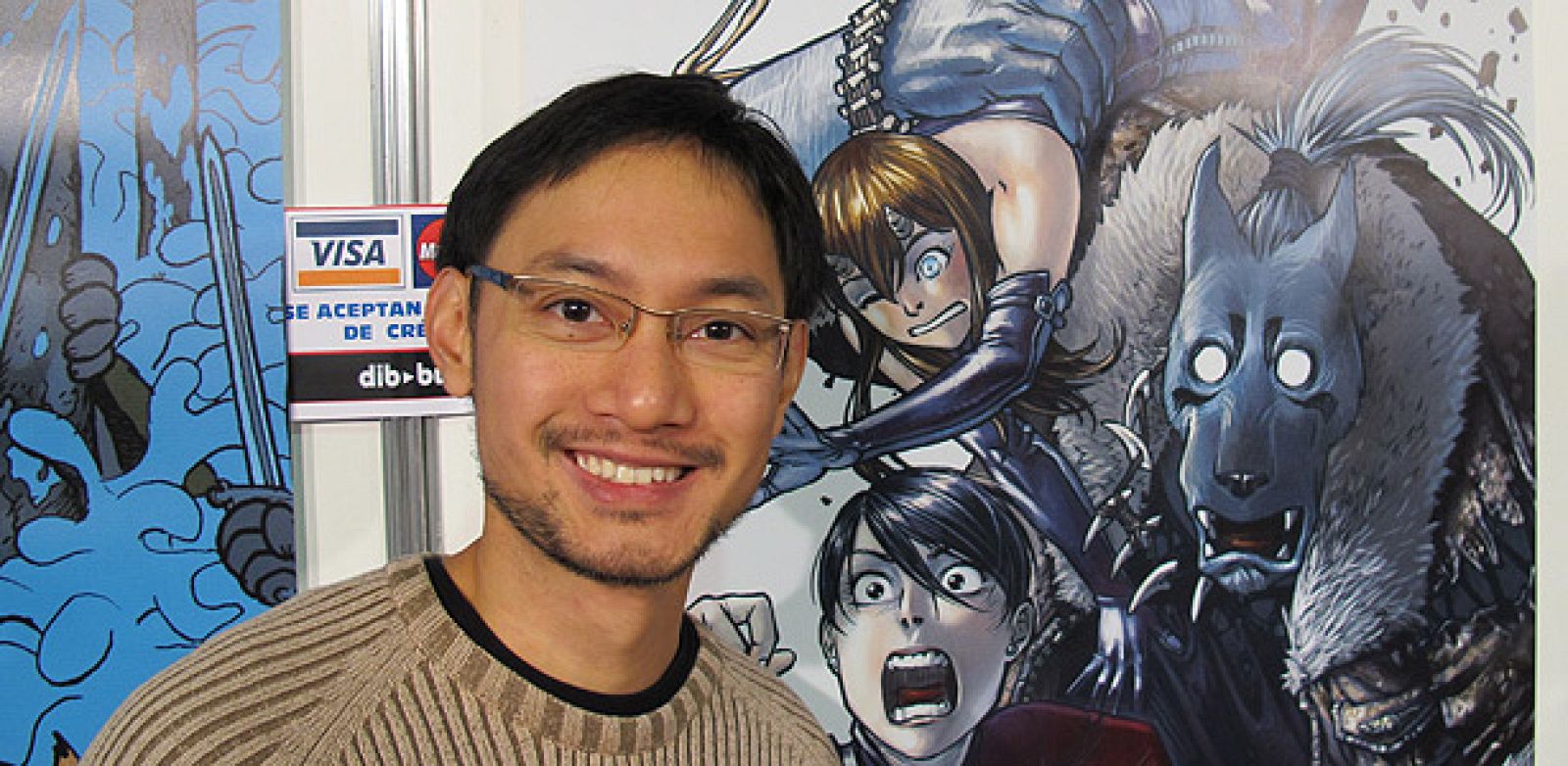 Florent Maudox presentando 'Freaks' Squeele' en Expocómic