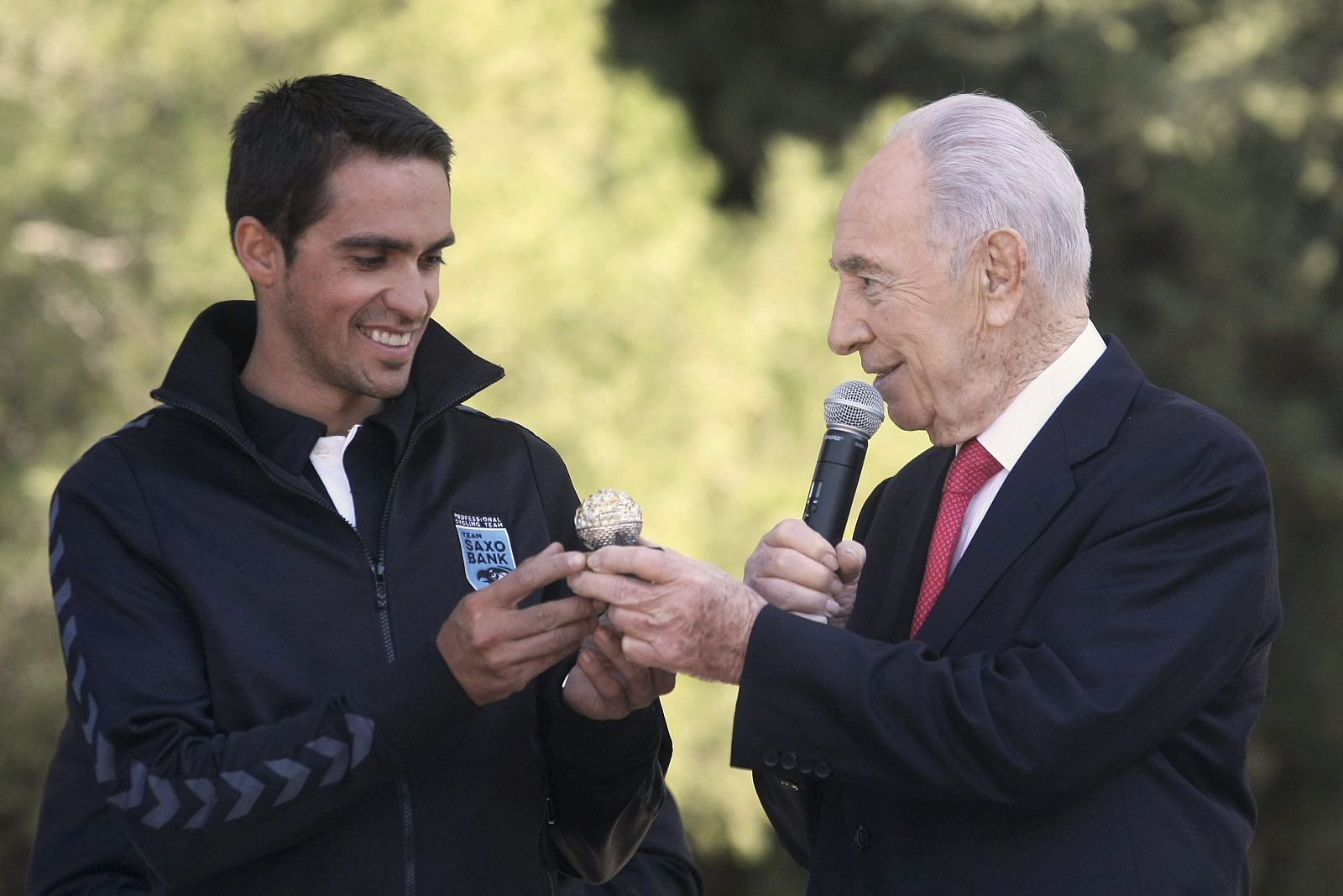 SIMÓN PERES RECIBE A ALBERTO CONTADOR EN JERUSALÉN