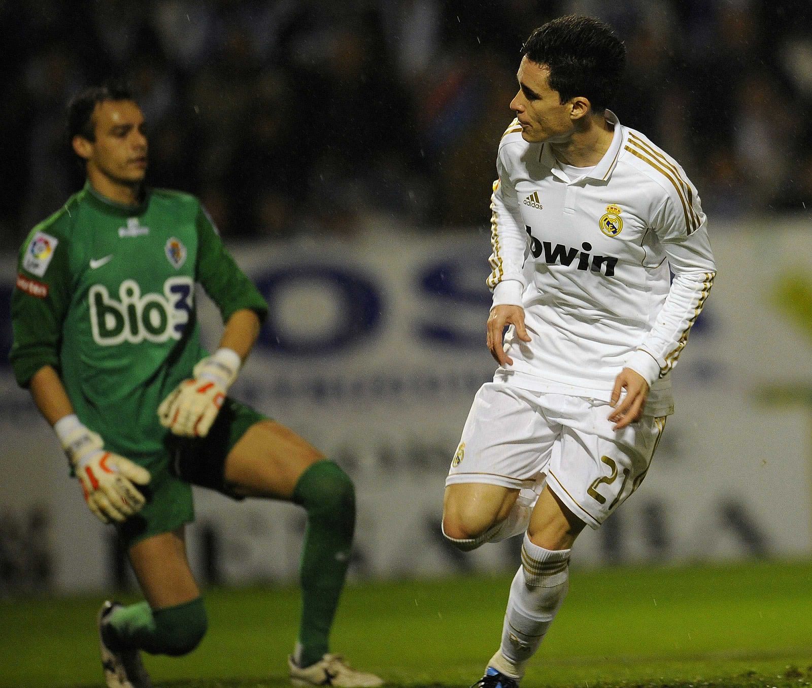 Real Madrid's Jose Callejon celebrates after scoring against Ponferradina during their Spanish King's Cup match in Ponferrada