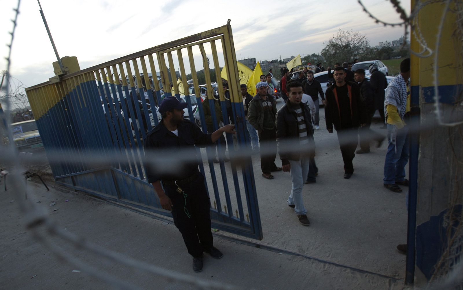 Familiares de los presos palestinos esperan su liberación