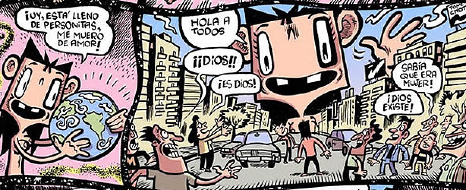 Viñetas de 'El baño violeta', de Gustavo Sala