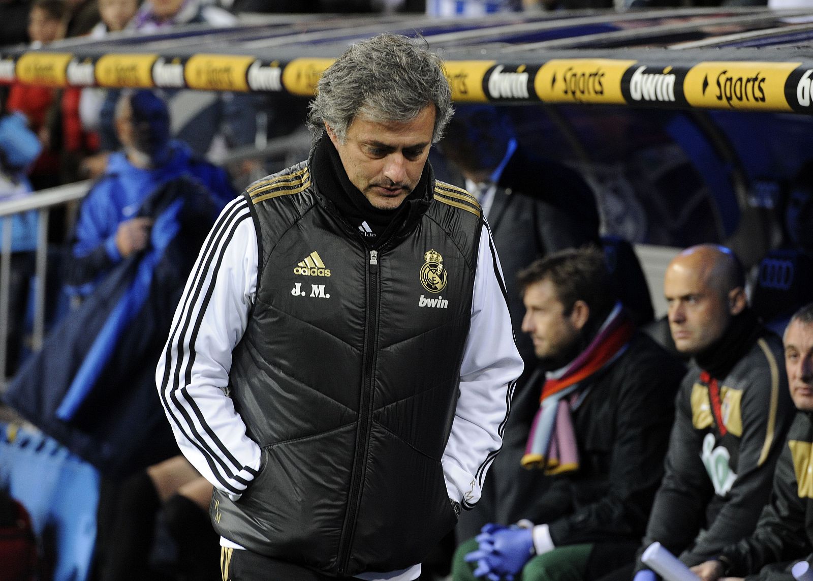 Mourinho, en el partido contra la Ponferradina