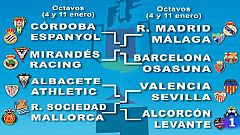 Barcelona - Osasuna y Real Madrid - Málaga, cruces en octavos de Copa del Rey