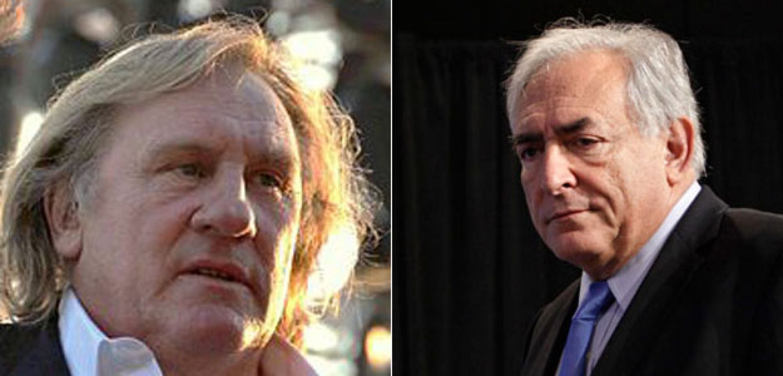 Gérard Depardieu (izq) y Dominique Strauss-Kahn (dcha)