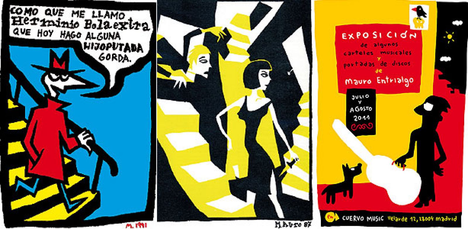 Trabbajos de Mauro Entrialgo recogidos en 'El Dibujosaurio'