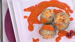 Alcachofas rellenas de ternera en salsa (05/01/12)