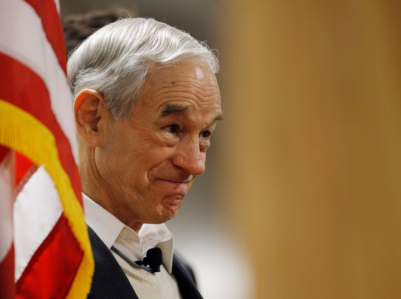 Ron Paul durante un acto de su campaña