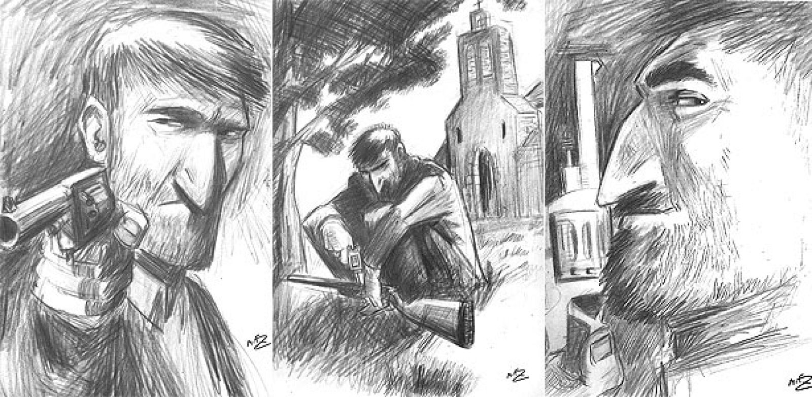 Retratos de 'Mamed Casanova, El hijo de la ira', de Manolo López Poy y Miguel Fernández