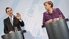 Rajoy propone a Merkel destinar los excedentes de fondos de la UE  a generar empleo