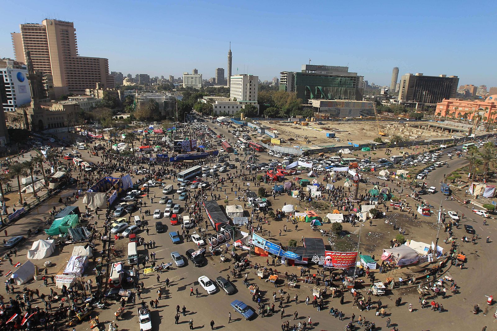 Acampada en plaza Tahrir