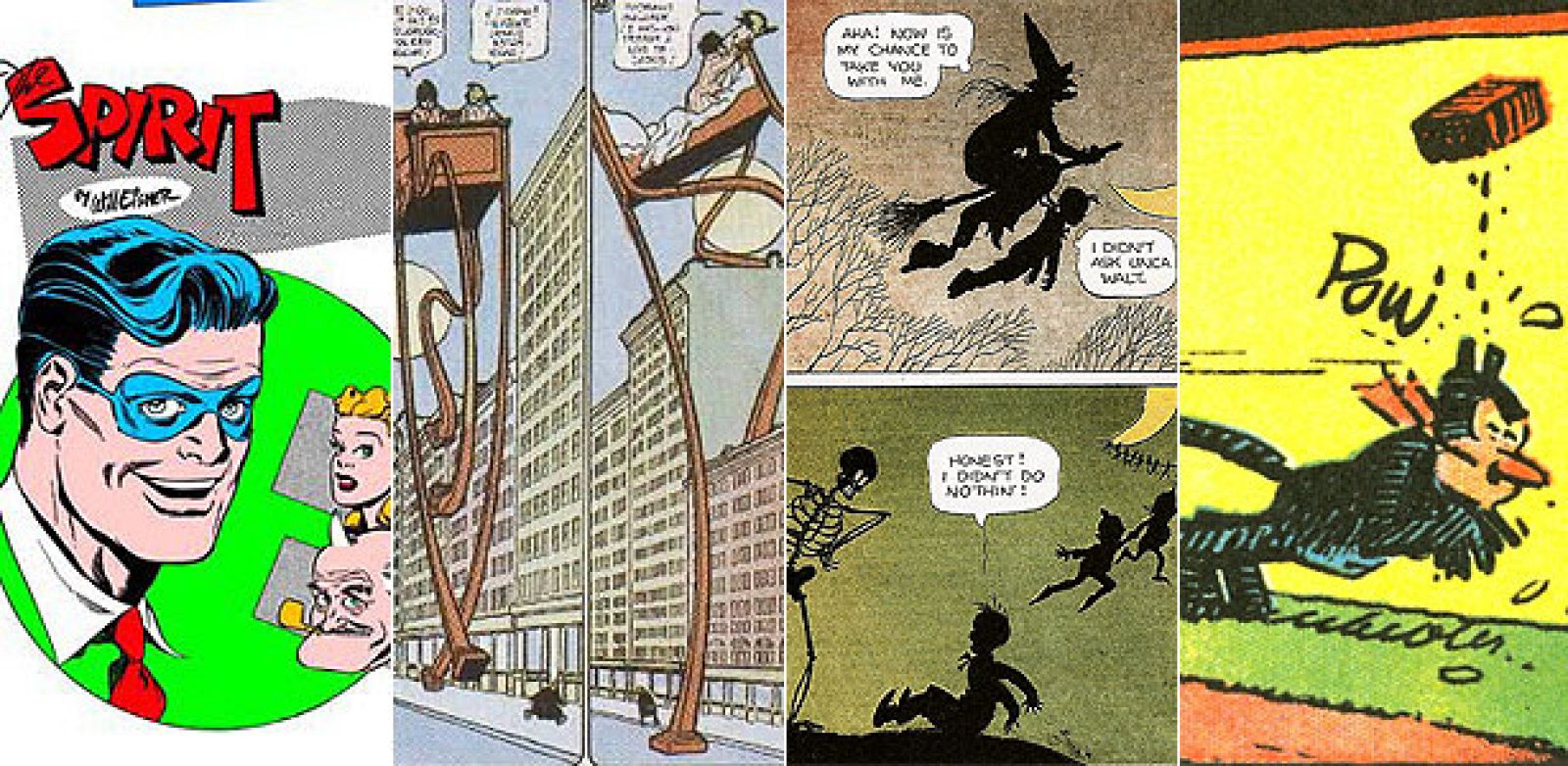 'The spirit', de Will Eisner, 'Little Nemo', de Windsor McCay; 'Gasoline alley', de Frank King y 'Krazy Cat', de George Herriman
