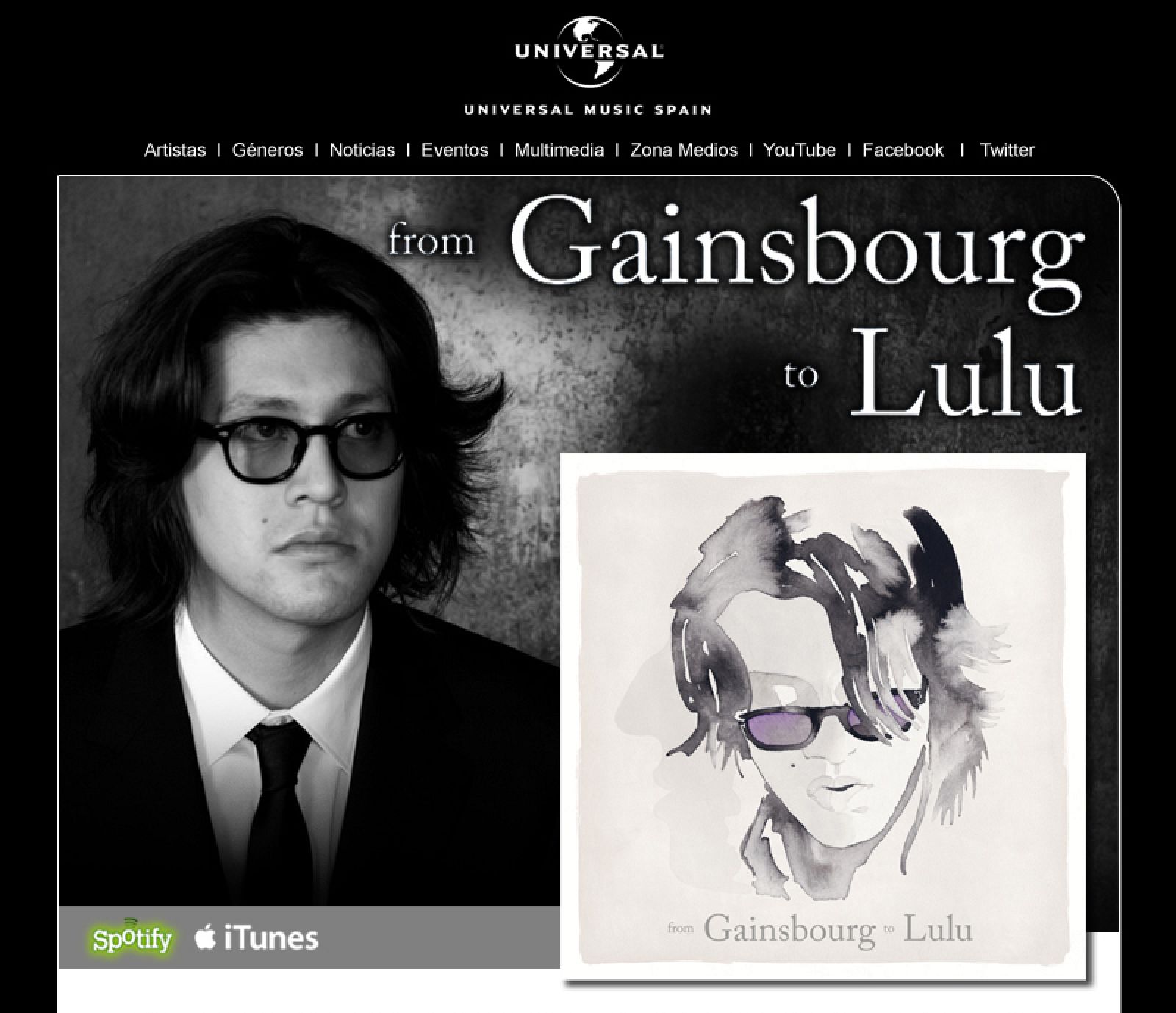 Lulu Gainsbourg junto a su primera obra discográfica: 'from Gainsbourg to Lulu'