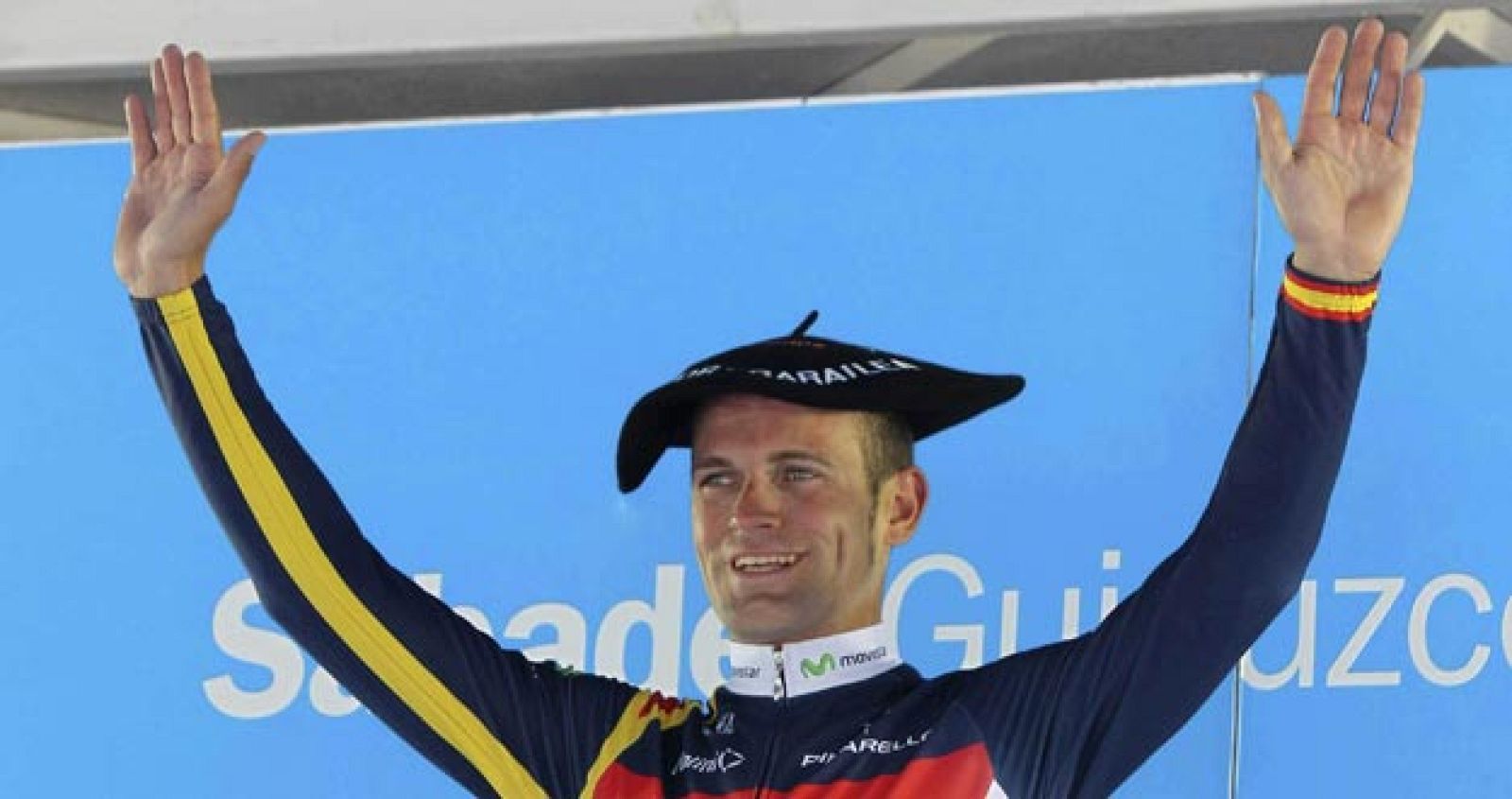 José Joaquín Rojas, ganador de la primera etapa y líder de la Vuelta Ciclista al País Vasco