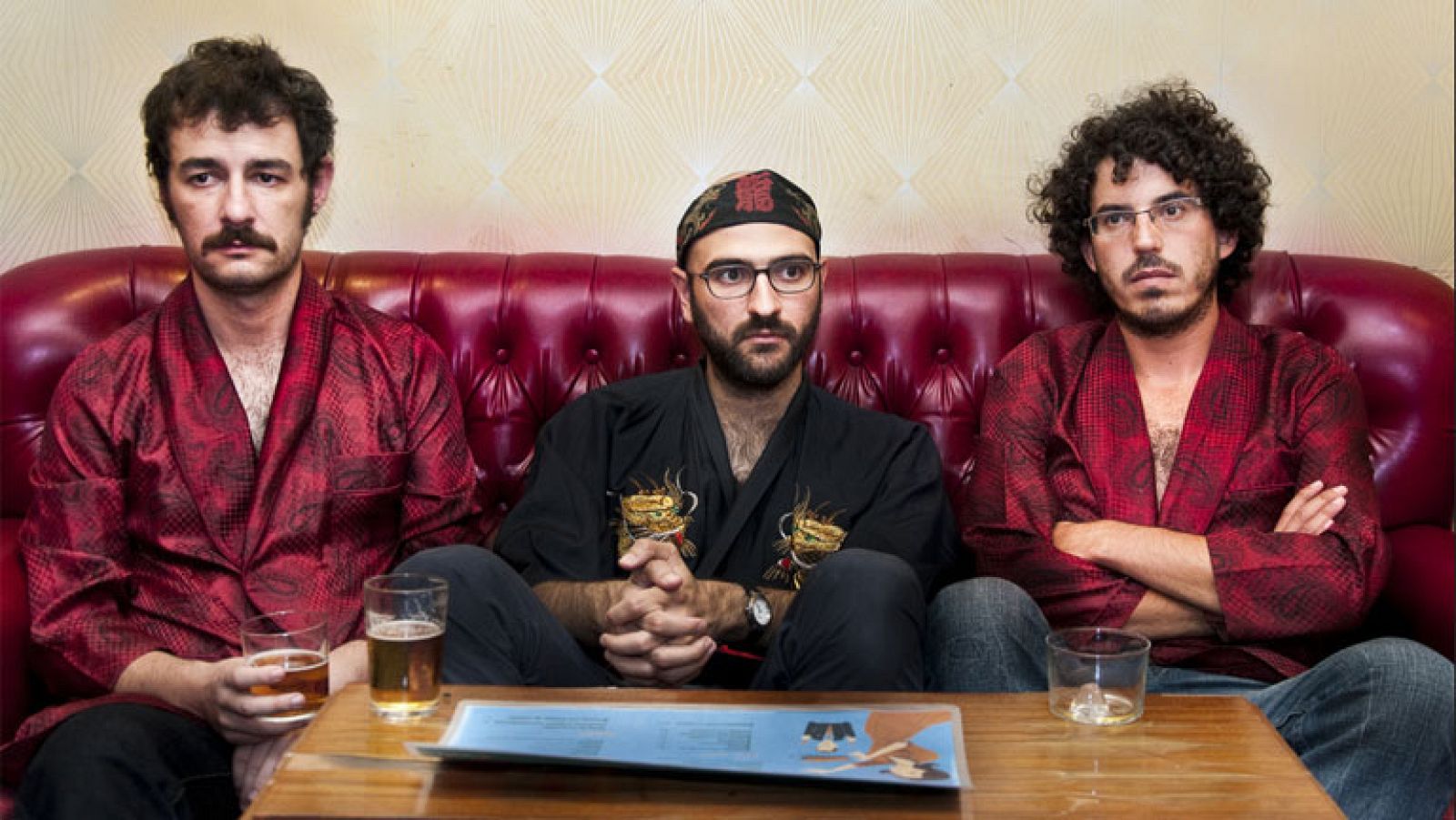 Guillermo, Álvaro y Emilio, los tres socios de la editorial Libros del K.O.