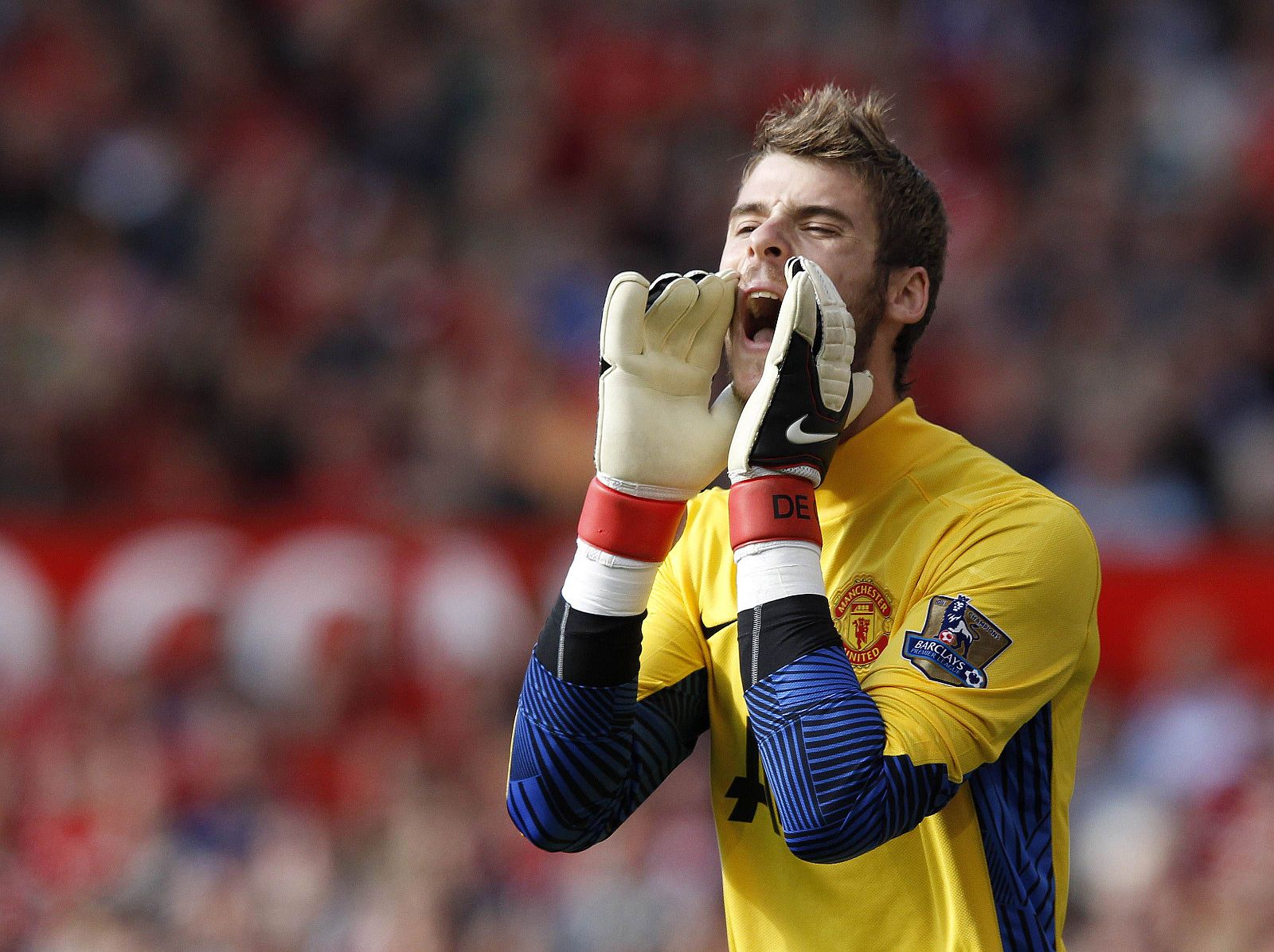 El portero del Manchester United David De Gea durante un partido de la Premier League.