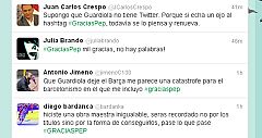#GraciasPep, trending topic mundial