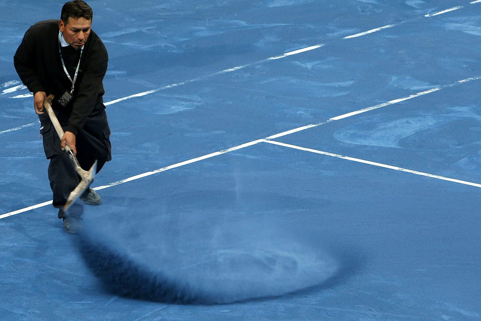 El Master 1000 de Madrid ha estrenado arcilla de color azul para sus pistas