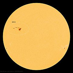 Detectan una región de manchas solares 11 veces más grande que la Tierra