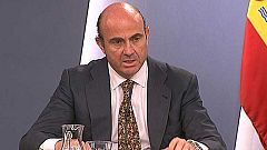 De Guindos sobre las previsiones de la CE: "Esas proyecciones no tienen en cuenta las medidas"