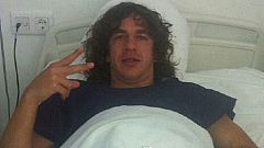 Puyol, tras ser operado de su rodilla derecha: "Todo bien"