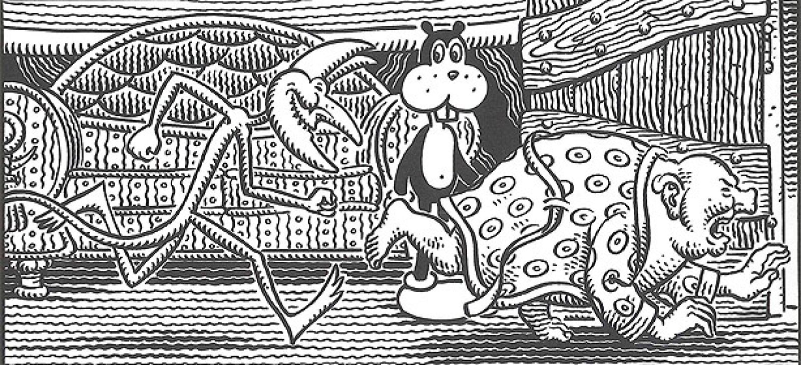 Viñeta de 'Frank: Filigranas del clima', de Jim Woodring