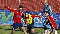 La selección española se entrena sin Ramos y Arbeloa