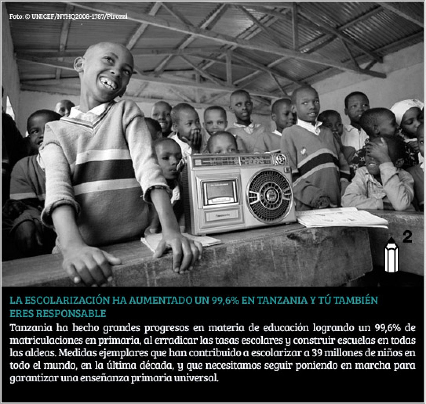 Objetivo del Milenio: la escolarización ha aumentado en Tanzania un 99,6%