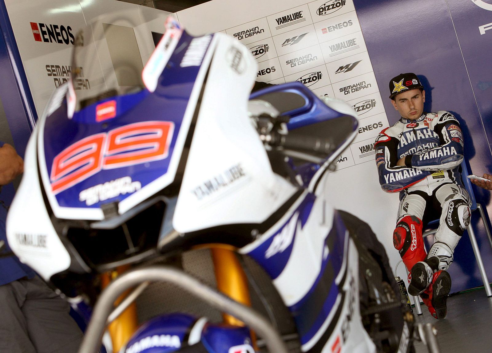 Jorge Lorenzo en el test oficial en Alcáñiz (Teruel)