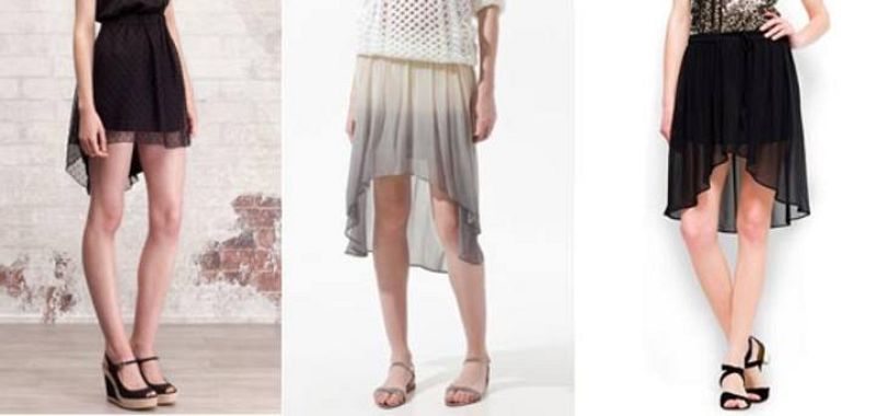 Vuelve la moda de las faldas asimétricas