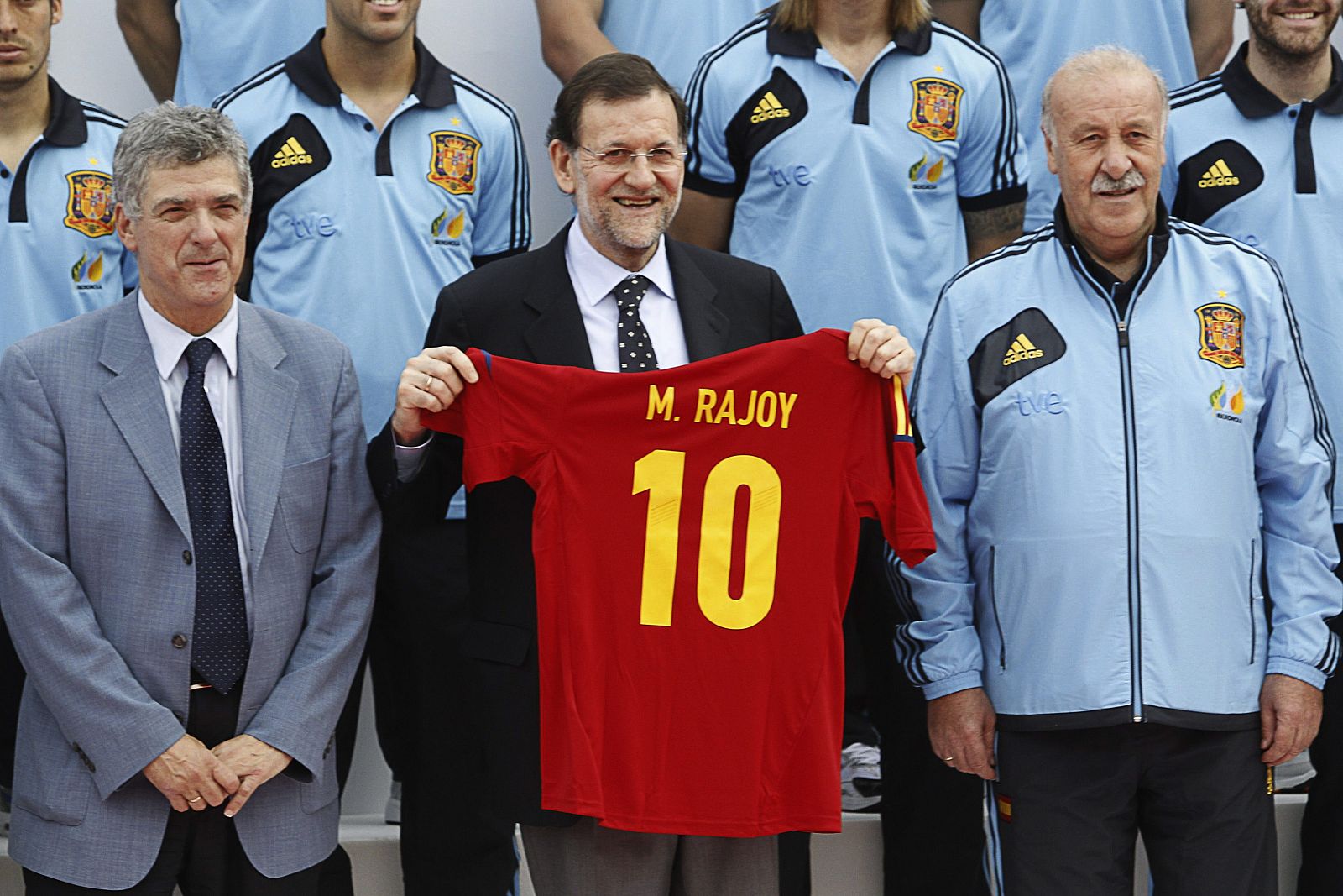 MARIANO RAJOY VISITA JUGADORES SELECCIÓN ESPAÑOLA