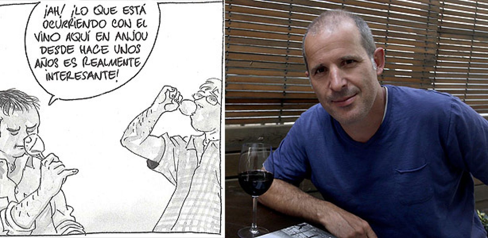 Étienne Davodeau y una viñeta de 'Los ignorantes'