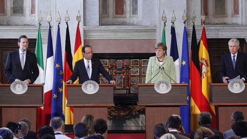 Las cuatro potencias del euro acuerdan un plan de 130.000 millones para fomentar el crecimiento