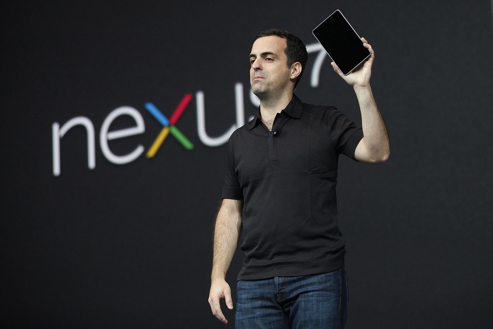 Hugo Barra, director of product management of Google, unveils Nexus 7 tablet during Google I/O 2012 Conference at Moscone Center in San Francisco