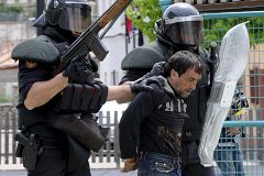 Dos mineros detenidos en la localidad leonesa de Ciñera por enfrentamientos con la Guardia Civil
