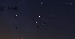 Venus, Júpiter y la Luna juntos, una espectacular vista del cielo