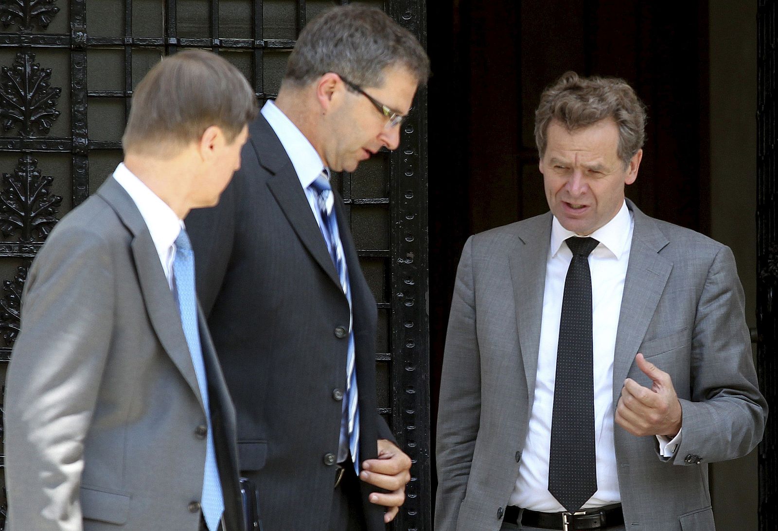 Los jefes de la troika de prestamistas de Grecia, en Atenas