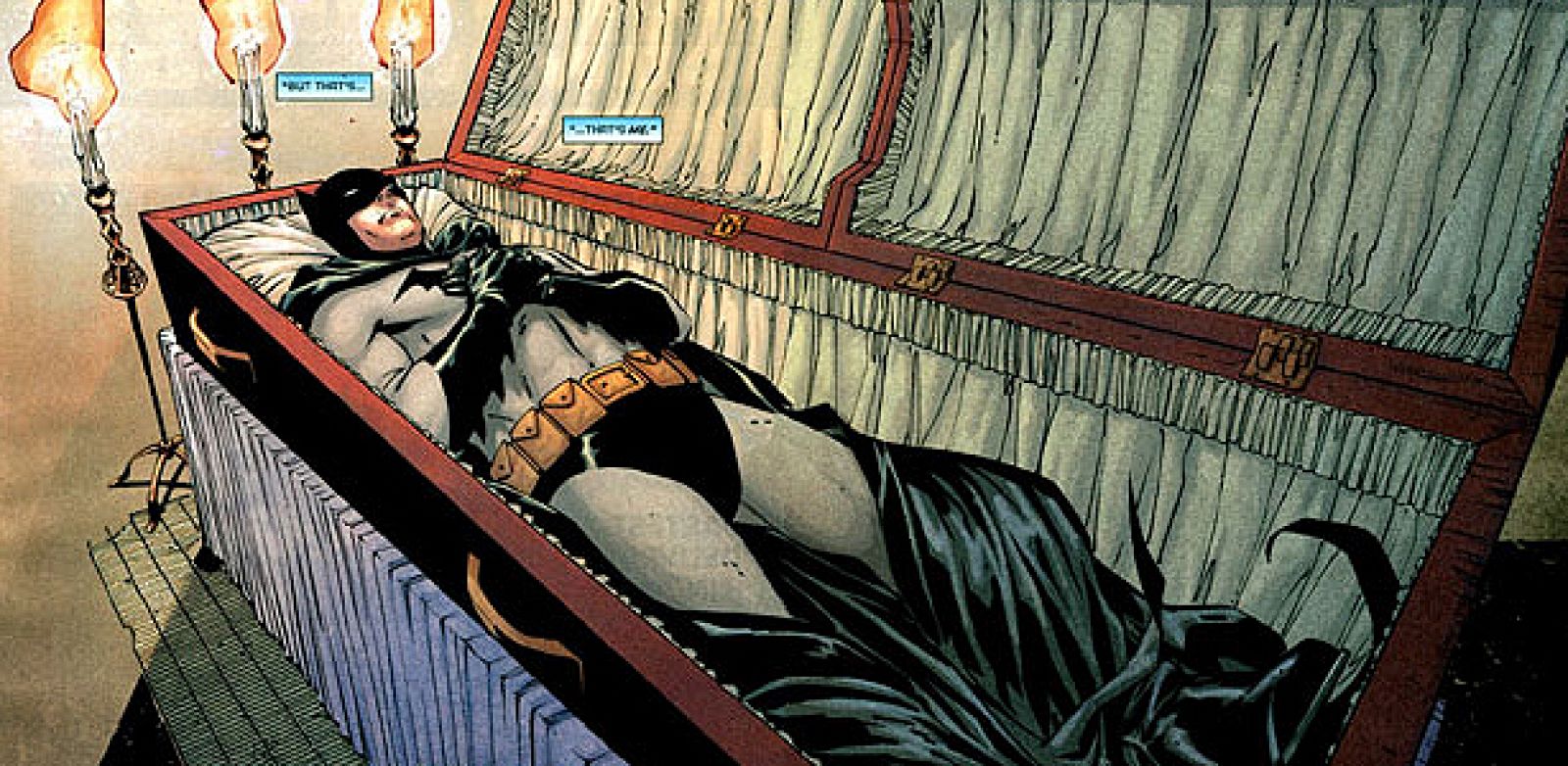 Viñeta de '¿Qué le sucedió al cruzado enmascarado?'de Neil Gaiman y Andy Kubert