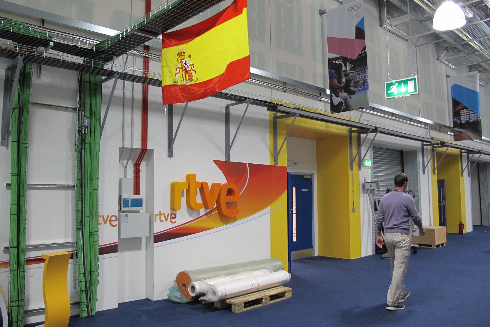 Entrada a las instalaciones de RTVE en los Juegos