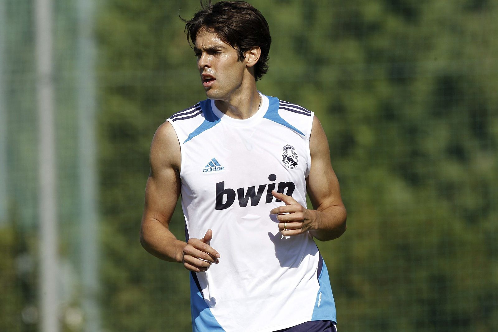 El jugador brasileño Kaká, del Real Madrid, durante un entrenamiento