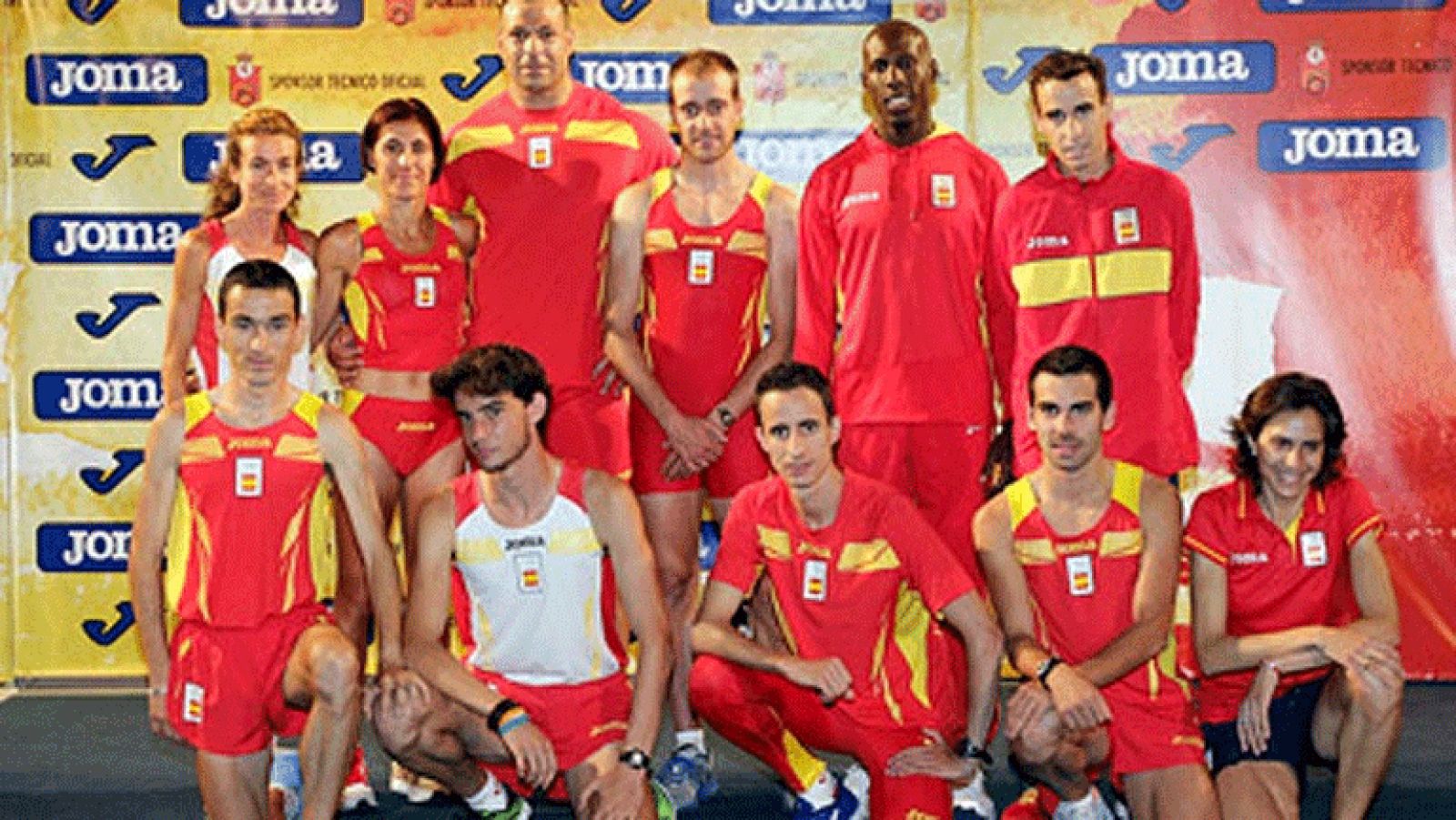 Parte del equipo olímpico español de atletismo que compite en Londres