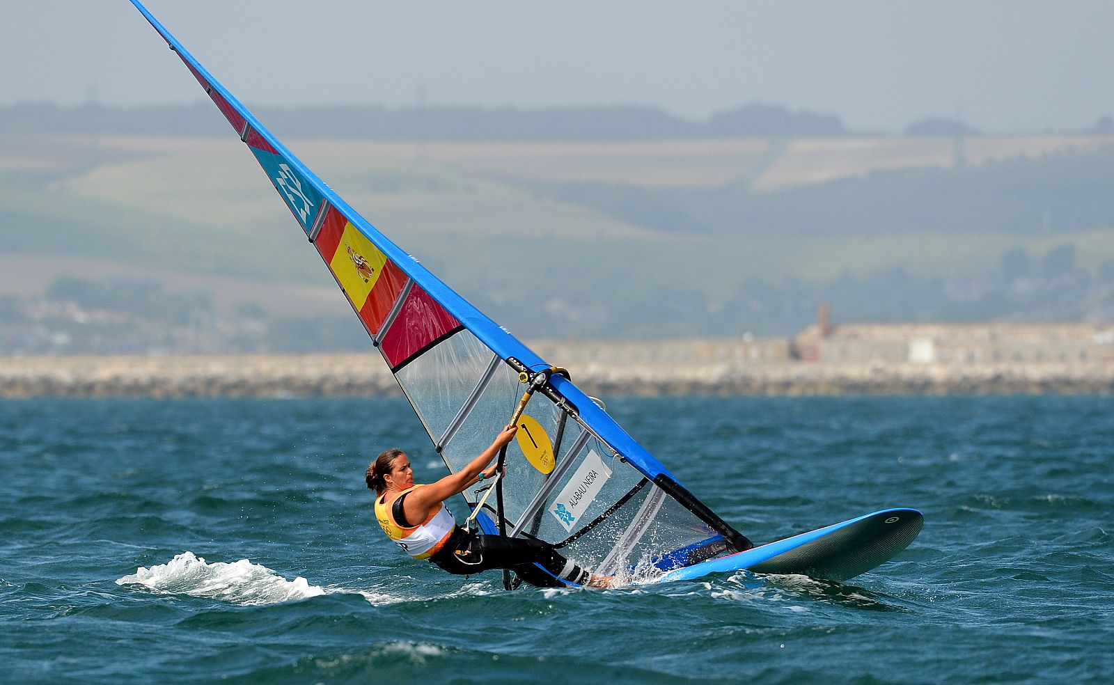 Marina Alabau durante la regata del pasado 2 de agosto en Weymouth