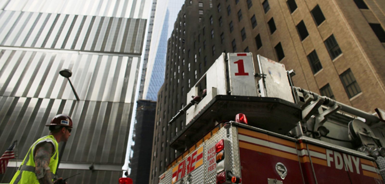 Incendio en un edificio del World Trade Center en Nueva York