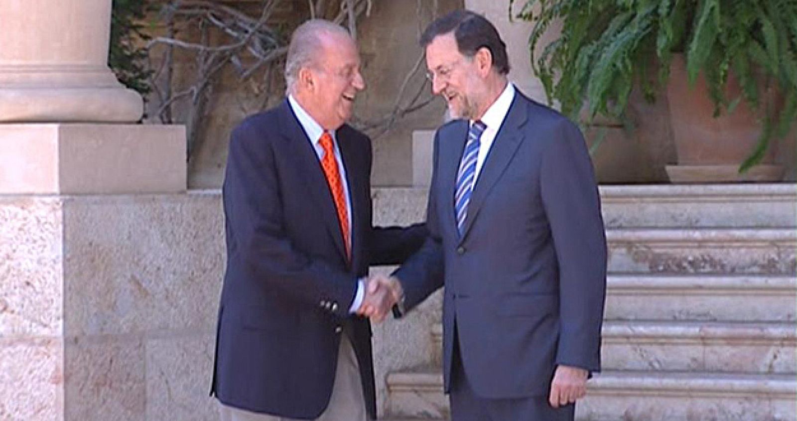 El rey recibe a Rajoy en Marivent